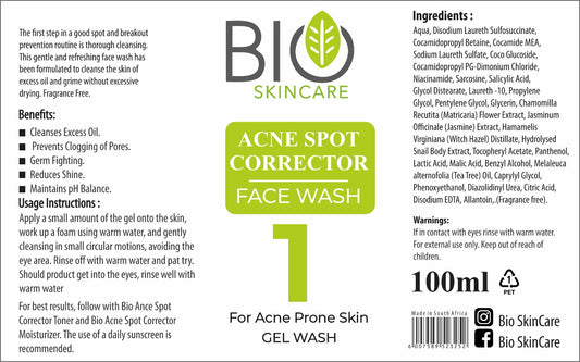 Bio SkinCare Acne Spot Corrector Face Wash