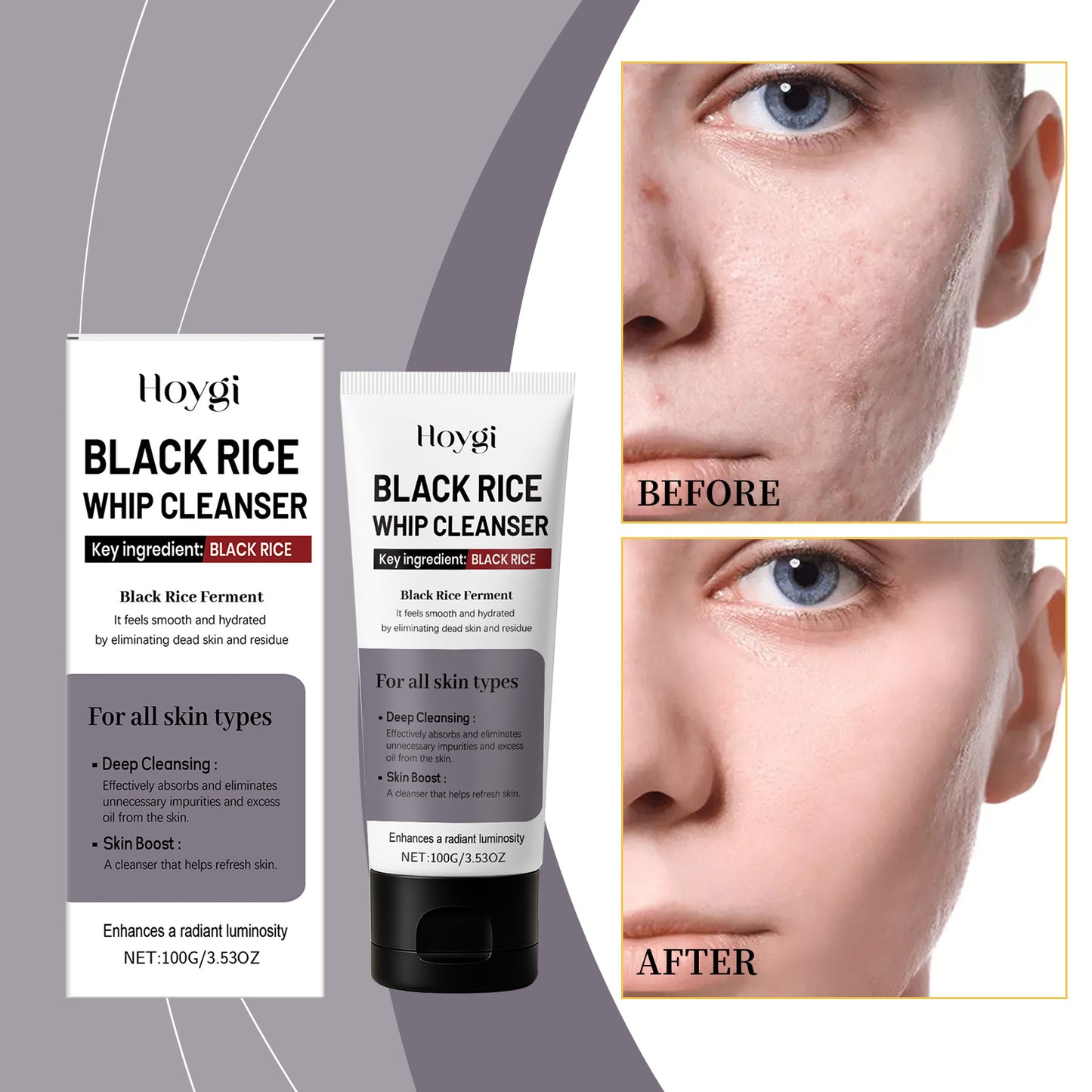 Hoygi Black Rice Whip Cleanser
