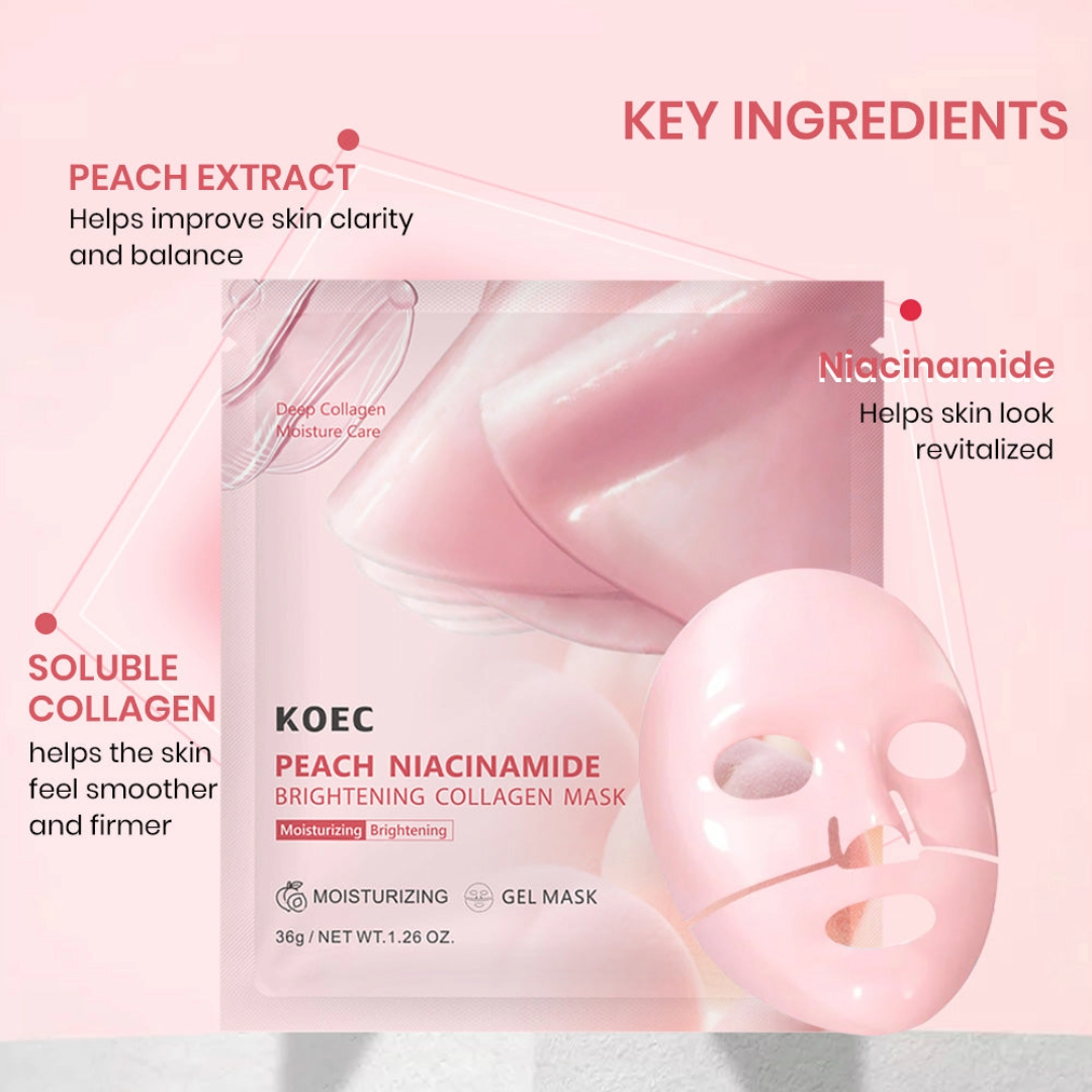 KOEC Peach Niacinamide Collagen Mask 4pc