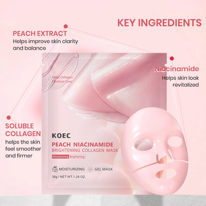 KOEC Peach Niacinamide Collagen Mask 4pc