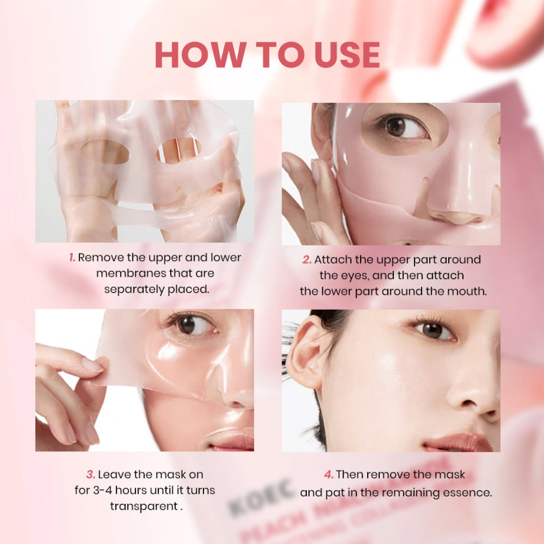 KOEC Peach Niacinamide Collagen Mask 4pc