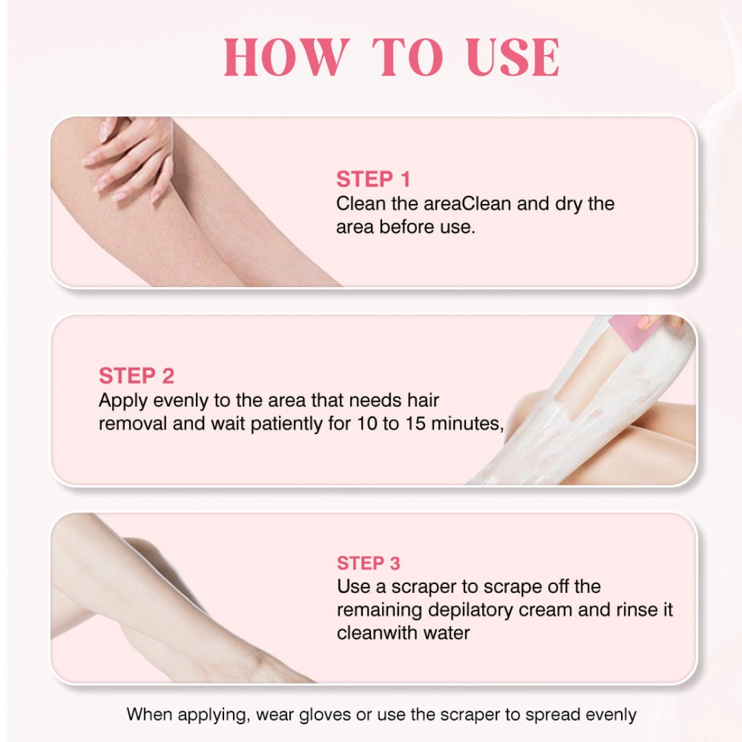 KOEC Body Hair Remover Cream with Scraper