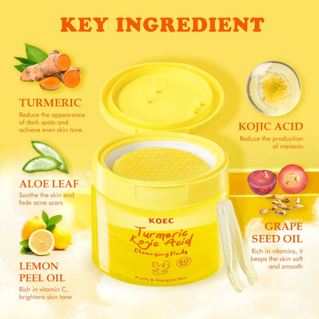 KOEC Kojic Acid Turmeric Cleansing Pads