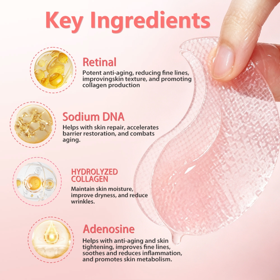 KOEC PDRN Retinol Caffeine Eye Patches