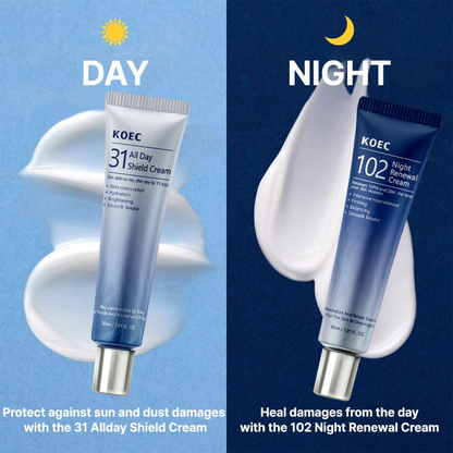 KOEC 31 All Day Shield Cream & 102 Night Renewal Cream（30ml*2）