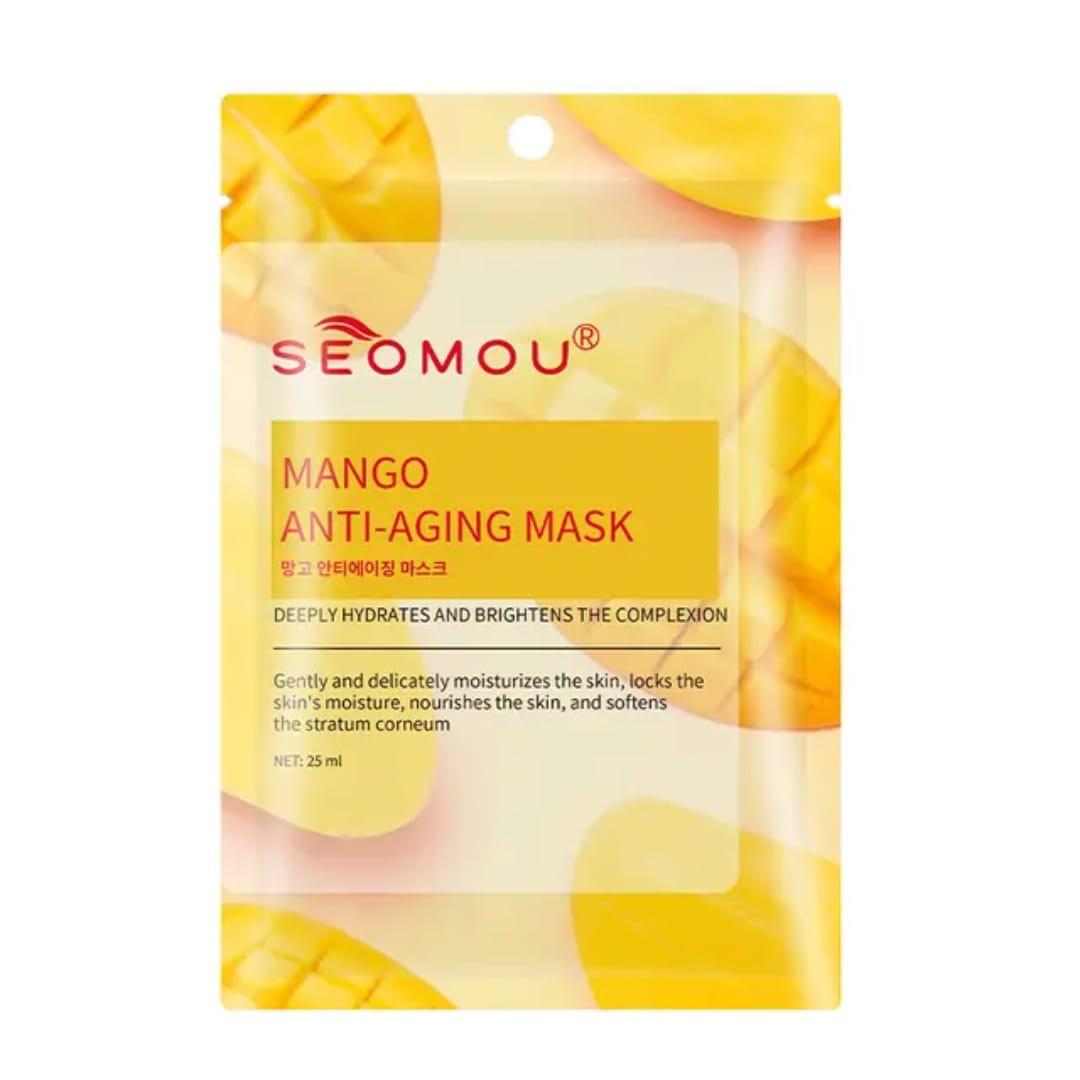 SEOMOU Mango Anti-aging Facial Sheet Mask - Pack of 5