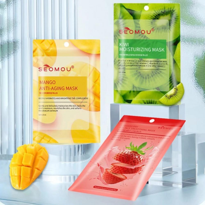 SEOMOU Mango Anti-aging Facial Sheet Mask - Pack of 5
