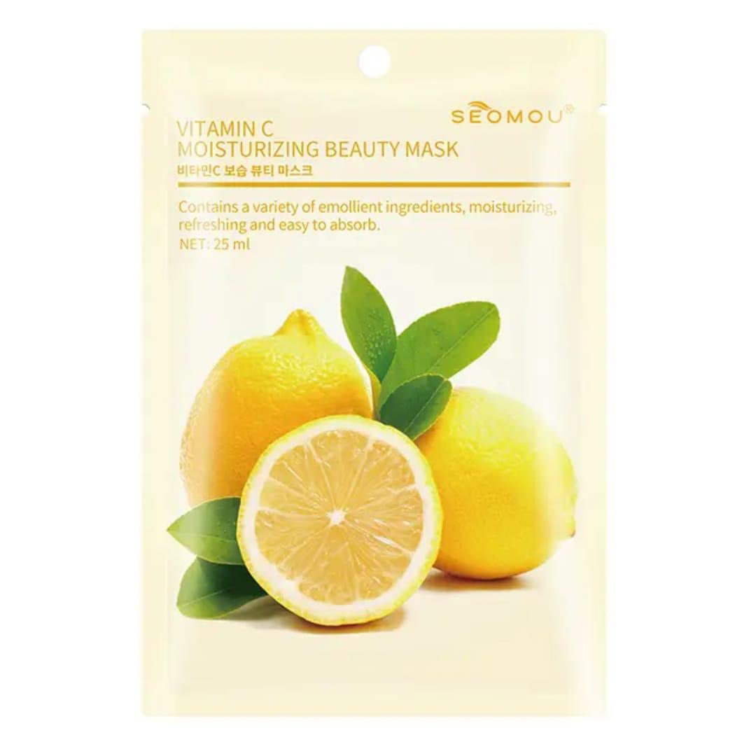 SEOMOU Vitamin C Moisturizing Beauty Facial Sheet Mask - Pack of 5