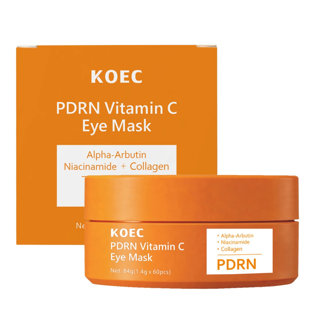 KOEC PDRN Vitamin C Eye Serum with Alpha-Arbutin , Niacinamide + Collagen - 60pcs