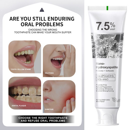 7.5% Nano-Hydroxyapatite Toothpaste, Intensive Brightening & Fresh Breath
