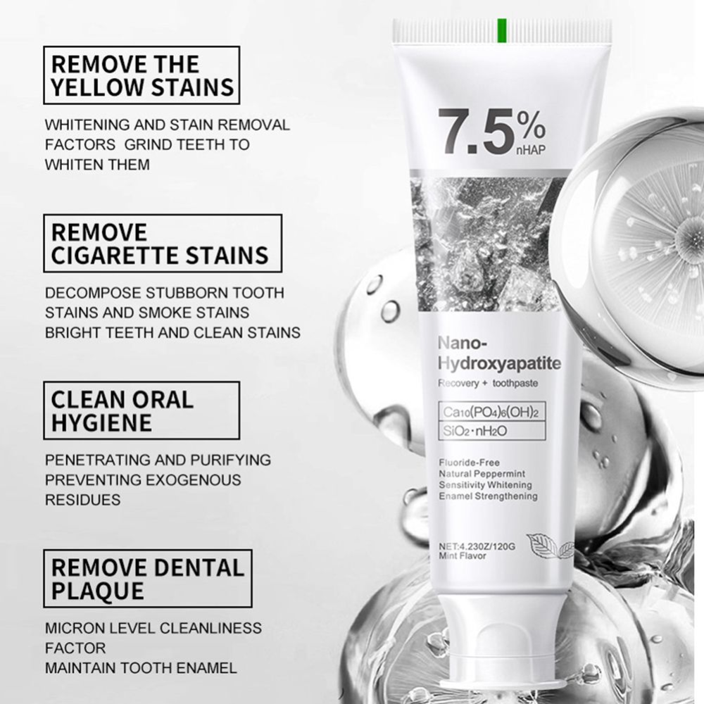 7.5% Nano-Hydroxyapatite Toothpaste, Intensive Brightening & Fresh Breath