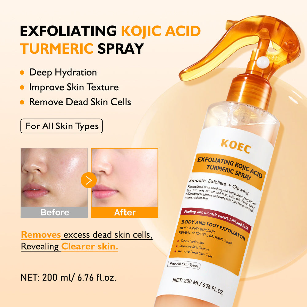 KOEC Exfoliating Kojic Acid Turmeric Body Spray