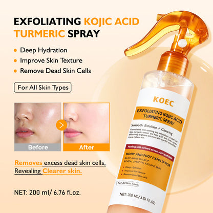 KOEC Exfoliating Kojic Acid Turmeric Body Spray