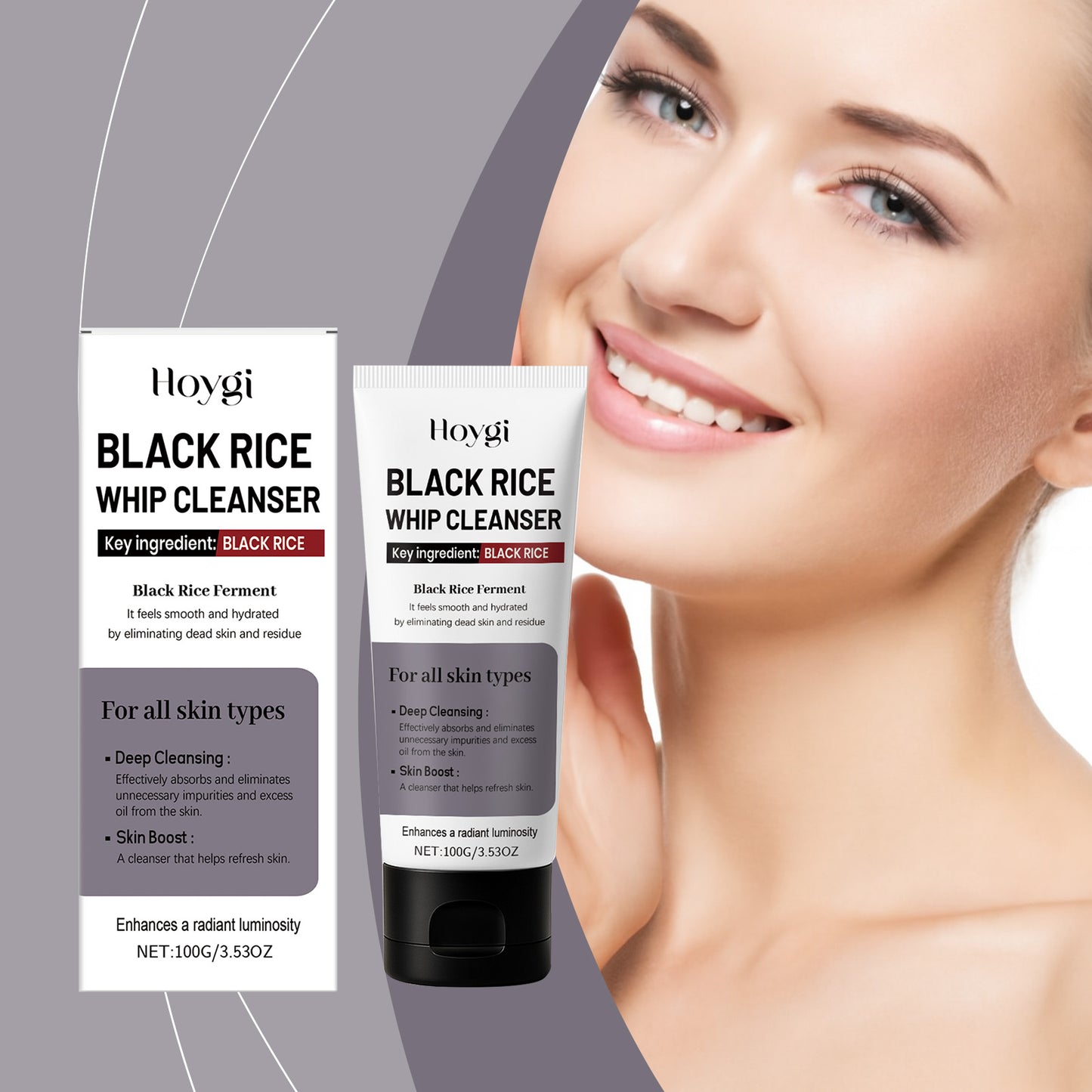 Hoygi Black Rice Whip Cleanser