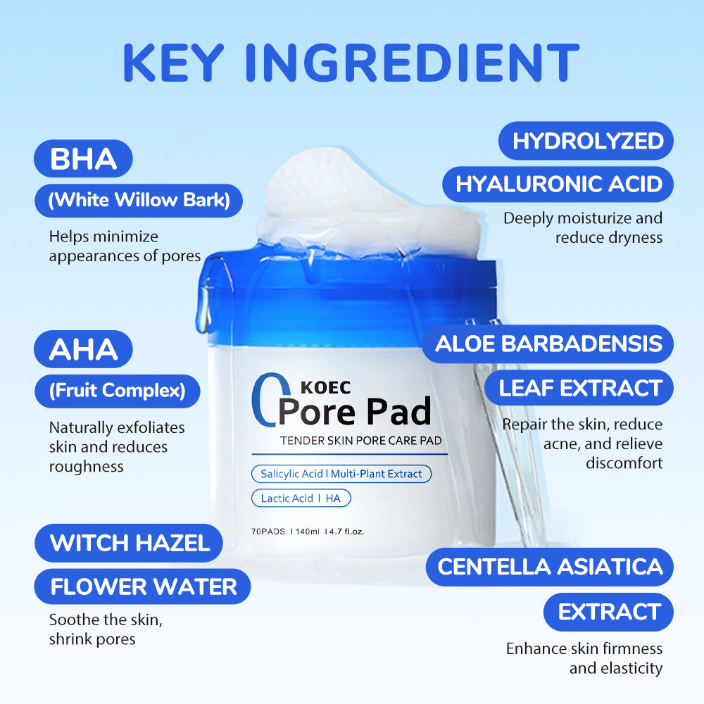 KOEC Salicylic Acid Pore Care Pads 70pcs