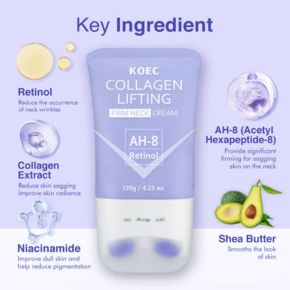 KOEC AH-8 & Retinol Collagen Lifting Firm Neck Cream